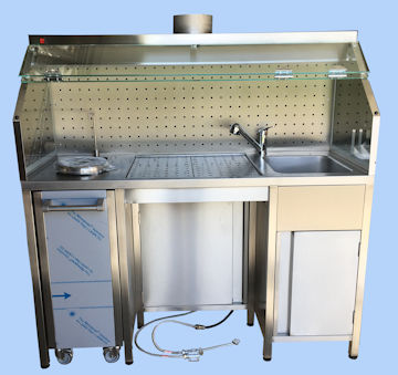 Table de macroscopie largeur 1500 Table de macroscopie largeur 1500 laboratoire anapath